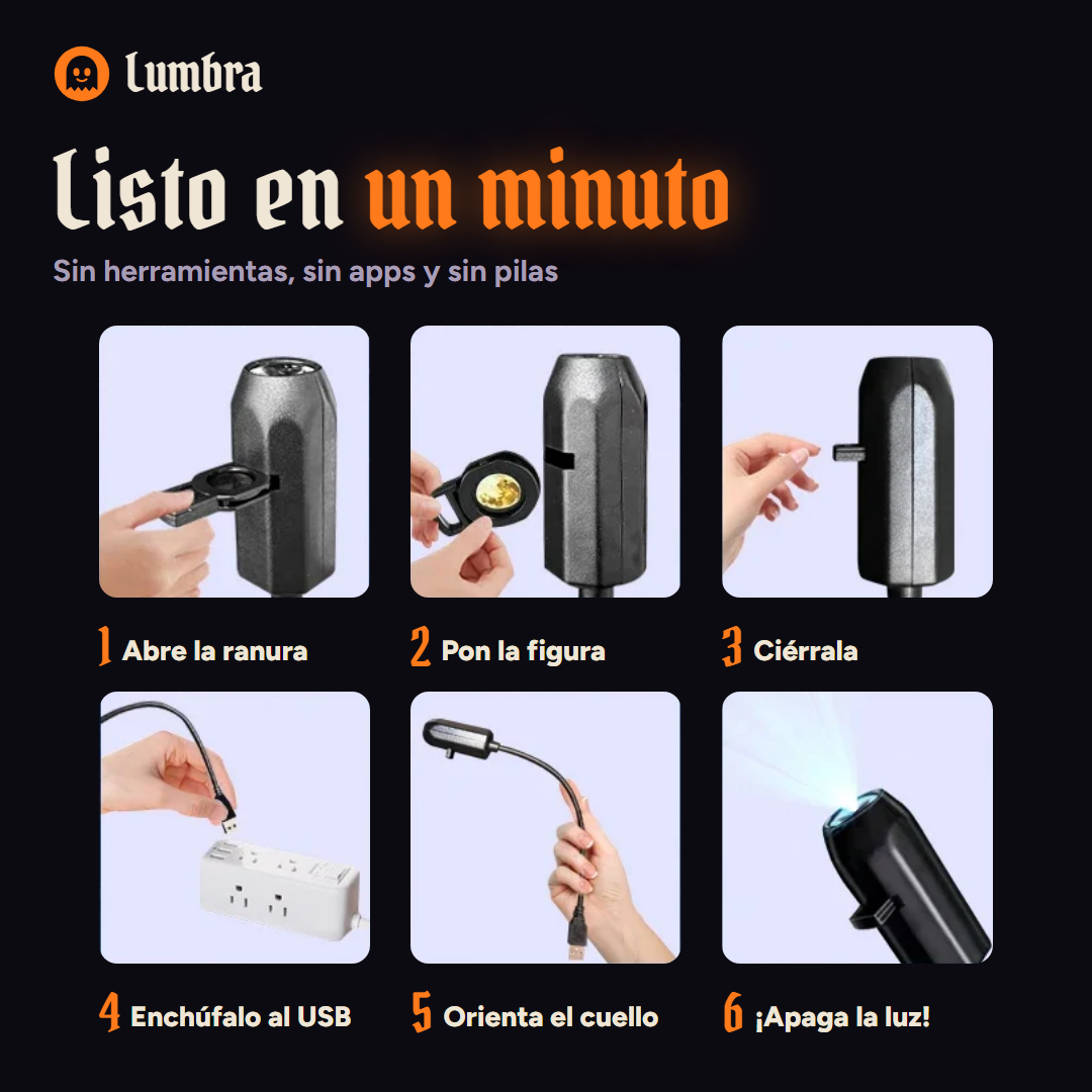 Cómo funciona el proyector Lumbra en seis pasos